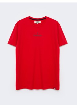 Koszulka męska z linii Authentic z nadrukiem czerwona Techmunen 603 ze sklepu Big Star w kategorii T-shirty męskie - zdjęcie 170067403