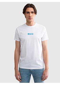 Koszulka męska z niewielkim logo BIG STAR na piersi biała Techson 101 ze sklepu Big Star w kategorii T-shirty męskie - zdjęcie 170067541