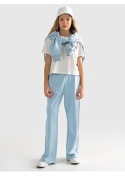 Spodnie dziewczęce dresowe z prostą nogawką błękitne Longencja 401/ Michelle 401 ze sklepu Big Star w kategorii Spodnie damskie - zdjęcie 170067602