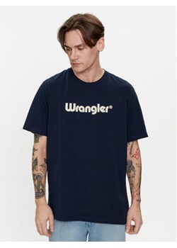 Wrangler T-Shirt Logo 112350524 Granatowy Regular Fit ze sklepu MODIVO w kategorii T-shirty męskie - zdjęcie 170072174