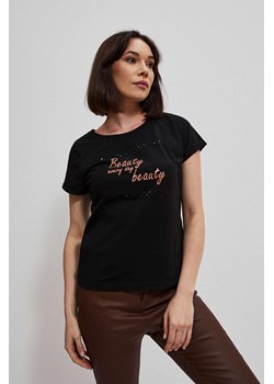 Czarny t-shirt damski z napisem ze sklepu 5.10.15 w kategorii Bluzki damskie - zdjęcie 170073221