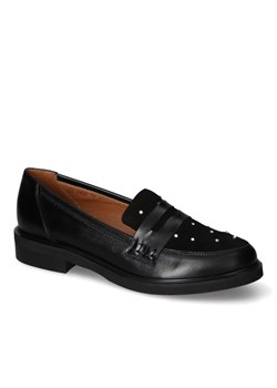 Mokasyny Gamis 7452 Czarne lico+zamsz ze sklepu Arturo-obuwie w kategorii Mokasyny damskie - zdjęcie 170074203