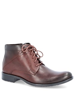 Eleganckie buty męskie zimowe - TAPI E-2372 BRĄZOWE ze sklepu Tymoteo.pl - sklep obuwniczy w kategorii Buty zimowe męskie - zdjęcie 170086260