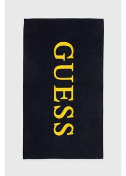 Guess ręcznik bawełniany kolor granatowy E4GZ04 SG00P ze sklepu ANSWEAR.com w kategorii Ręczniki - zdjęcie 170093781
