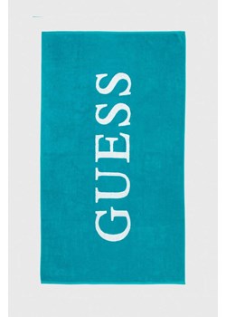 Guess ręcznik bawełniany kolor niebieski E4GZ04 SG00P ze sklepu ANSWEAR.com w kategorii Ręczniki - zdjęcie 170094114