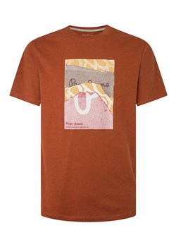 t-shirt męski pepe jeans pm509105 867 brązowy ze sklepu Royal Shop w kategorii T-shirty męskie - zdjęcie 170094154
