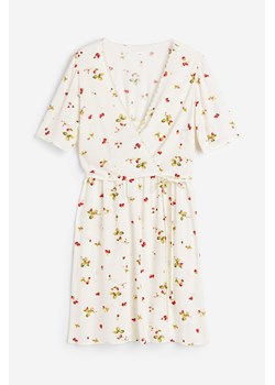 H & M - MAMA Kopertowa sukienka dla karmiącej - Biały ze sklepu H&M w kategorii Sukienki ciążowe - zdjęcie 170103921