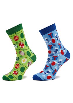 Zestaw 2 par wysokich skarpet unisex Rainbow Socks Xmas Socks Balls Adult Gifts Pak 2 Kolorowy ze sklepu eobuwie.pl w kategorii Skarpetki męskie - zdjęcie 170109854