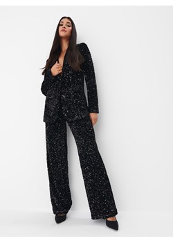 Mohito - Spodnie z cekinami - czarny ze sklepu Mohito w kategorii Spodnie damskie - zdjęcie 170110583