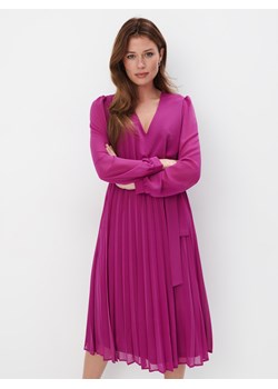 Mohito - Sukienka midi z plisowanym dołem - fioletowy ze sklepu Mohito w kategorii Sukienki - zdjęcie 170110700