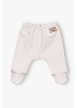 Kremowe półśpiochy niemowlęce bawełniane ze sklepu 5.10.15 w kategorii Spodnie i półśpiochy - zdjęcie 170111443