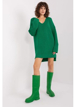 Zielona sukienka damska z dzianiny ze sklepu 5.10.15 w kategorii Sukienki - zdjęcie 170111580