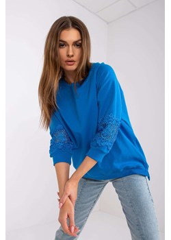 Bluzka damska z ozdobnymi rękawami - niebieska ze sklepu 5.10.15 w kategorii Bluzki damskie - zdjęcie 170111590