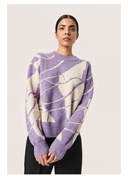 Soaked in Luxury Sweter &quot;Rakel&quot; w kolorze fioletowo-kremowym ze sklepu Limango Polska w kategorii Swetry damskie - zdjęcie 170112463