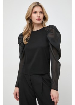 Karl Lagerfeld bluzka kolor czarny gładka ze sklepu ANSWEAR.com w kategorii Bluzki damskie - zdjęcie 170113083