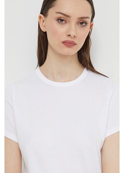 Abercrombie &amp; Fitch t-shirt bawełniany damski kolor biały ze sklepu ANSWEAR.com w kategorii Bluzki damskie - zdjęcie 170116710