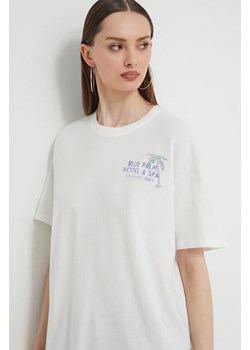 Hollister Co. t-shirt bawełniany damski kolor biały ze sklepu ANSWEAR.com w kategorii Bluzki damskie - zdjęcie 170116752