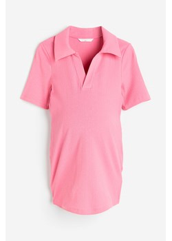 H & M - MAMA Top w prążki - Różowy ze sklepu H&M w kategorii Bluzki ciążowe - zdjęcie 170117384