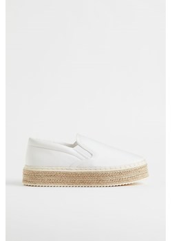 H & M - Espadryle na platformie - Biały ze sklepu H&M w kategorii Espadryle damskie - zdjęcie 170117392