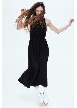 H & M - Dżersejowa sukienka z popelinowym dołem - Czarny ze sklepu H&M w kategorii Sukienki - zdjęcie 170117451
