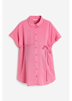 H & M - MAMA Bluzka z wiązanym paskiem - Różowy ze sklepu H&M w kategorii Bluzki ciążowe - zdjęcie 170117522