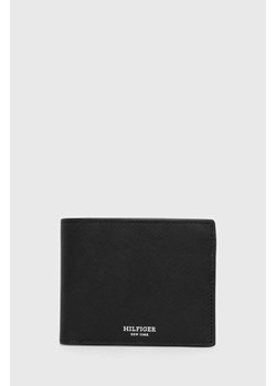 Tommy Hilfiger portfel skórzany męski kolor czarny ze sklepu ANSWEAR.com w kategorii Portfele męskie - zdjęcie 170119861