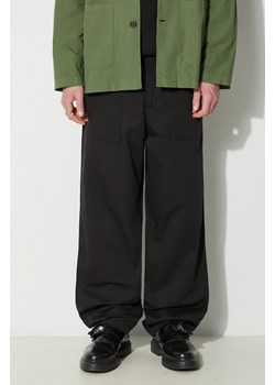 Universal Works spodnie bawełniane Fatigue Pant kolor czarny proste 132.BLACK ze sklepu PRM w kategorii Spodnie męskie - zdjęcie 170121551