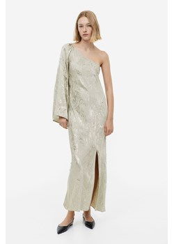 H & M - Żakardowa sukienka na jedno ramię - Beżowy ze sklepu H&M w kategorii Sukienki - zdjęcie 170122942