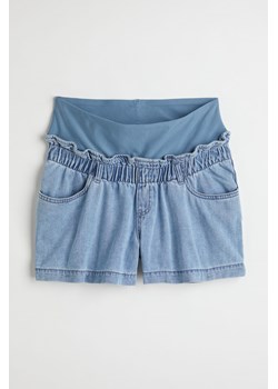 H & M - MAMA Dżinsowe szorty bez zapięcia. - Niebieski ze sklepu H&M w kategorii Spodenki ciążowe - zdjęcie 170123004