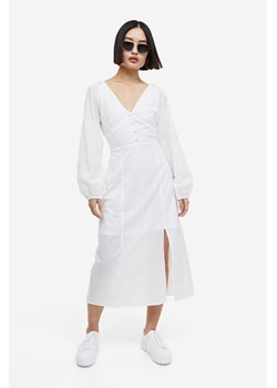 H & M - Sukienka z baloniastym rękawem - Biały ze sklepu H&M w kategorii Sukienki - zdjęcie 170123011