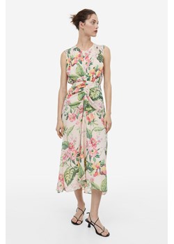 H & M - Szyfonowa sukienka we wzory - Beżowy ze sklepu H&M w kategorii Sukienki - zdjęcie 170123153