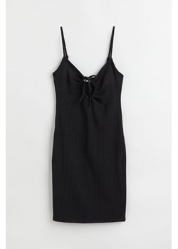 H & M - Sukienka bodycon z dżerseju w prążki - Czarny ze sklepu H&M w kategorii Sukienki - zdjęcie 170123163