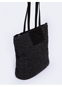 Torebka damska pleciona czarna  NN574108 906 ze sklepu Big Star w kategorii Torby Shopper bag - zdjęcie 170124083