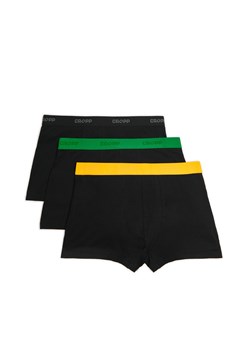 Cropp - 3 pack czarnych bokserek basic - żółty ze sklepu Cropp w kategorii Majtki męskie - zdjęcie 170124843