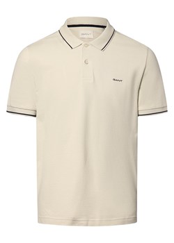 Gant Męska koszulka polo Mężczyźni Bawełna beżowy jednolity ze sklepu vangraaf w kategorii T-shirty męskie - zdjęcie 170125580