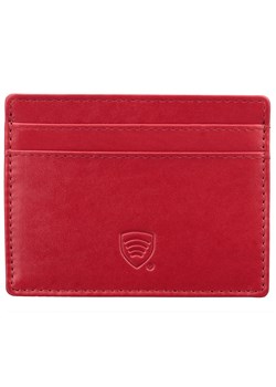 Skórzane damskie etui blokujące karty zbliżeniowe RFID (Czerwony) ze sklepu Koruma ID Protection w kategorii Etui - zdjęcie 170126483