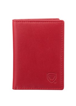 Mały skórzany portfel damski na karty zbliżeniowe RFID z wyciąganym albumem (czerwony) ze sklepu Koruma ID Protection w kategorii Portfele damskie - zdjęcie 170126710
