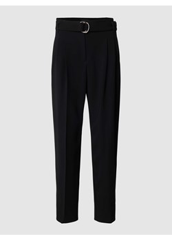 Spodnie materiałowe o kroju regular fit z paskiem model ‘Tapiah’ ze sklepu Peek&Cloppenburg  w kategorii Spodnie damskie - zdjęcie 170127920