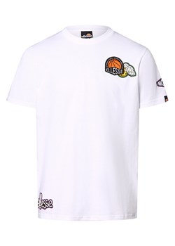 ellesse Koszulka męska - Boretto Mężczyźni Bawełna biały jednolity ze sklepu vangraaf w kategorii T-shirty męskie - zdjęcie 170128474