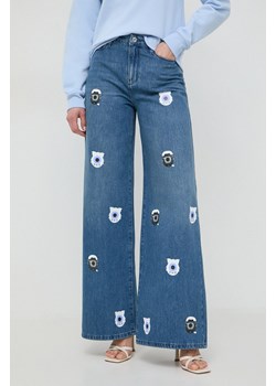 Karl Lagerfeld jeansy x Darcel Disappoints damskie kolor niebieski ze sklepu ANSWEAR.com w kategorii Jeansy damskie - zdjęcie 170128971