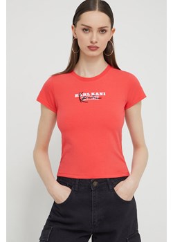 Karl Kani t-shirt damski kolor czerwony ze sklepu ANSWEAR.com w kategorii Bluzki damskie - zdjęcie 170129051