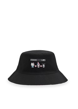Cropp - Dwustronny kapelusz bucket hat Hello Kitty & Friends - czarny ze sklepu Cropp w kategorii Kapelusze damskie - zdjęcie 170129661