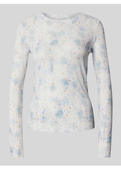Bluzka z długim rękawem z kwiatowym nadrukiem na całej powierzchni ze sklepu Peek&Cloppenburg  w kategorii Bluzki damskie - zdjęcie 170132262