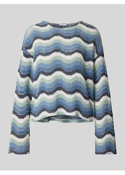 Sweter z dzianiny we wzory na całej powierzchni ze sklepu Peek&Cloppenburg  w kategorii Swetry damskie - zdjęcie 170132333