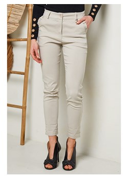 Plume Spodnie chino &quot;Baltimore&quot; w kolorze kremowym ze sklepu Limango Polska w kategorii Spodnie damskie - zdjęcie 170132653