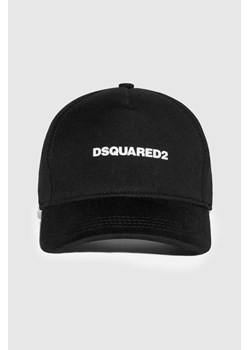 DSQUARED2 Czarna czapka z daszkiem z wprasowanym logo ze sklepu outfit.pl w kategorii Czapki z daszkiem męskie - zdjęcie 170134780