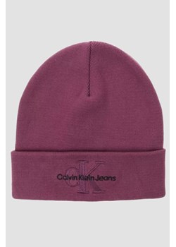 CALVIN KLEIN Fioletowa czapka ze sklepu outfit.pl w kategorii Czapki zimowe męskie - zdjęcie 170135001