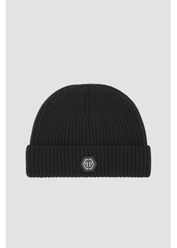 PHILIPP PLEIN Czarna czapka wełniana ze sklepu outfit.pl w kategorii Czapki zimowe męskie - zdjęcie 170135034