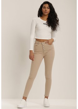 Beżowe Spodnie Skinny Winvienne ze sklepu Renee odzież w kategorii Spodnie damskie - zdjęcie 170140231