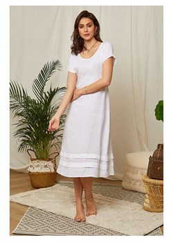 Lin Passion Lniana sukienka w kolorze białym ze sklepu Limango Polska w kategorii Sukienki - zdjęcie 170141883